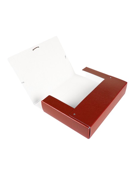 CI | Carpeta proyectos liderpapel folio lomo 70mm carton gofrado roja