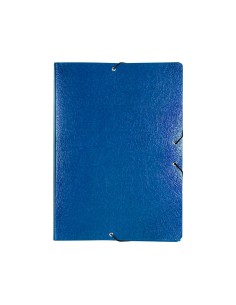 CI | Carpeta proyectos liderpapel folio lomo 90mm carton gofrado azul 2