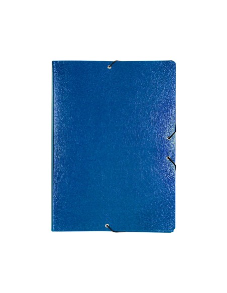 CI | Carpeta proyectos liderpapel folio lomo 90mm carton gofrado azul