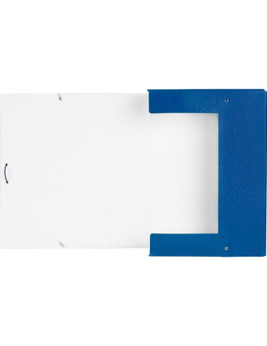 CI | Carpeta proyectos liderpapel folio lomo 90mm carton gofrado azul