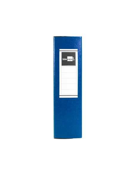 CI | Carpeta proyectos liderpapel folio lomo 90mm carton gofrado azul
