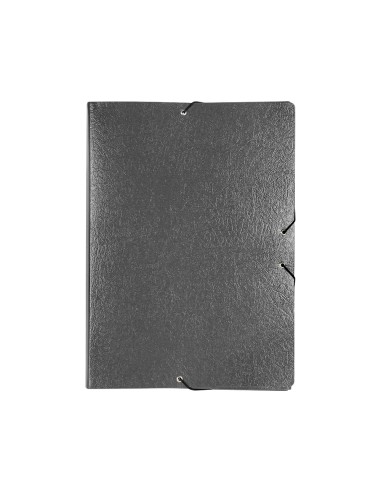 CI | Carpeta proyectos liderpapel folio lomo 90mm carton gofrado gris