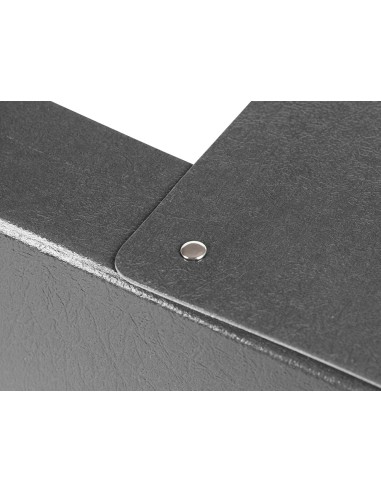 CI | Carpeta proyectos liderpapel folio lomo 90mm carton gofrado gris