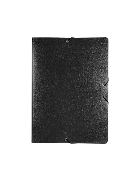CI | Carpeta proyectos liderpapel folio lomo 90mm carton gofrado negra