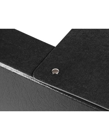 CI | Carpeta proyectos liderpapel folio lomo 90mm carton gofrado negra