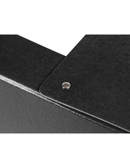 CI | Carpeta proyectos liderpapel folio lomo 90mm carton gofrado negra