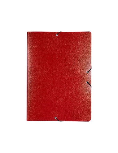 CI | Carpeta proyectos liderpapel folio lomo 90mm carton gofrado roja