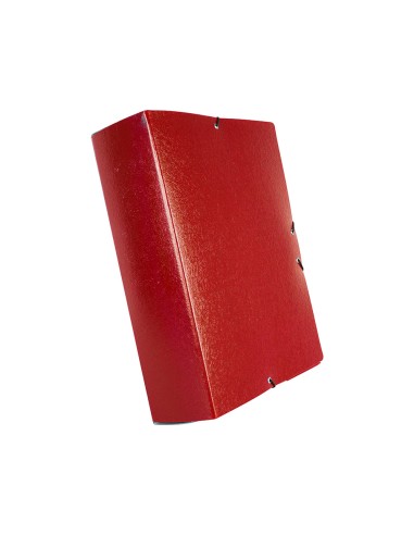 CI | Carpeta proyectos liderpapel folio lomo 90mm carton gofrado roja