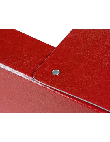 CI | Carpeta proyectos liderpapel folio lomo 90mm carton gofrado roja