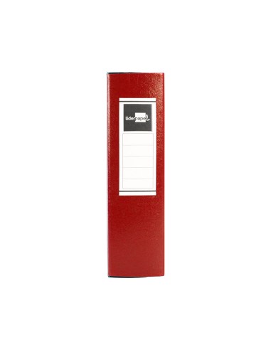 CI | Carpeta proyectos liderpapel folio lomo 90mm carton gofrado roja