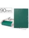 CI | Carpeta proyectos liderpapel folio lomo 90mm carton gofrado verde