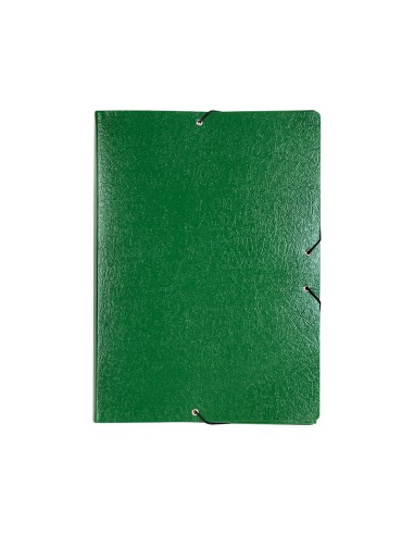 CI | Carpeta proyectos liderpapel folio lomo 90mm carton gofrado verde