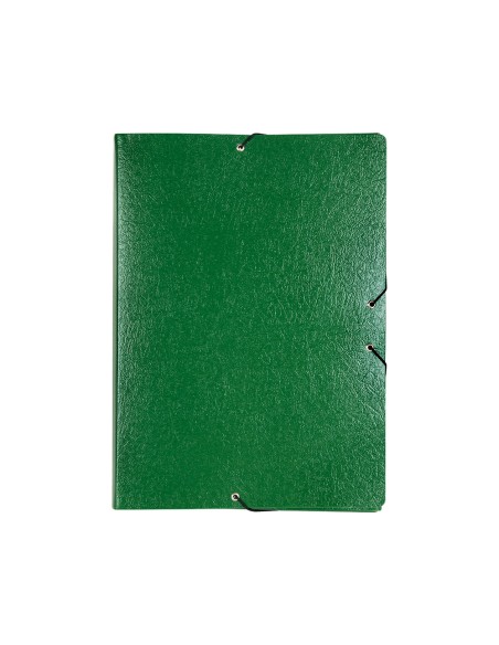 CI | Carpeta proyectos liderpapel folio lomo 90mm carton gofrado verde
