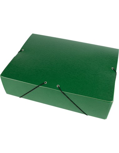 CI | Carpeta proyectos liderpapel folio lomo 90mm carton gofrado verde