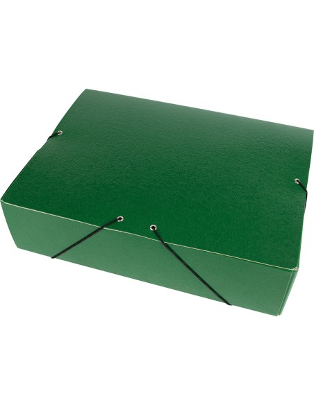 CI | Carpeta proyectos liderpapel folio lomo 90mm carton gofrado verde