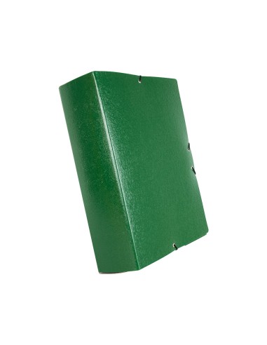 CI | Carpeta proyectos liderpapel folio lomo 90mm carton gofrado verde