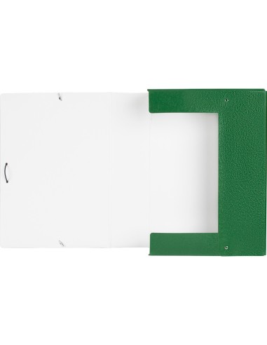 CI | Carpeta proyectos liderpapel folio lomo 90mm carton gofrado verde