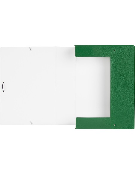 CI | Carpeta proyectos liderpapel folio lomo 90mm carton gofrado verde