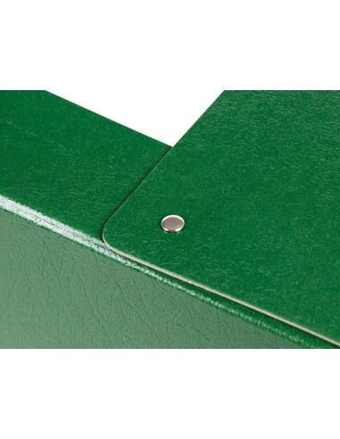 CI | Carpeta proyectos liderpapel folio lomo 90mm carton gofrado verde