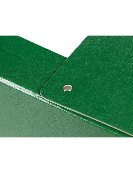 CI | Carpeta proyectos liderpapel folio lomo 90mm carton gofrado verde