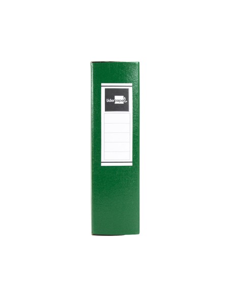 CI | Carpeta proyectos liderpapel folio lomo 90mm carton gofrado verde