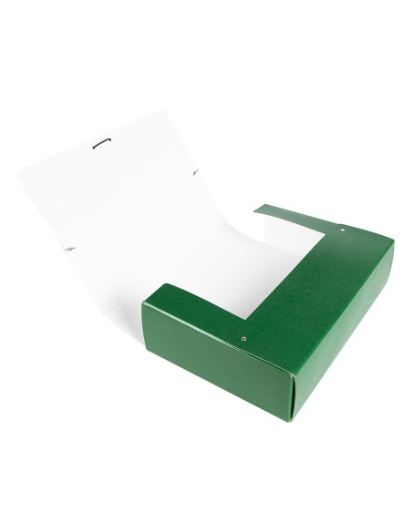 CI | Carpeta proyectos liderpapel folio lomo 90mm carton gofrado verde