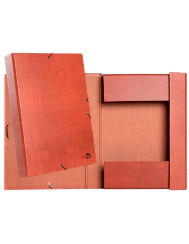 CI | Carpeta proyectos liderpapel folio lomo 30mm carton forrado cuero