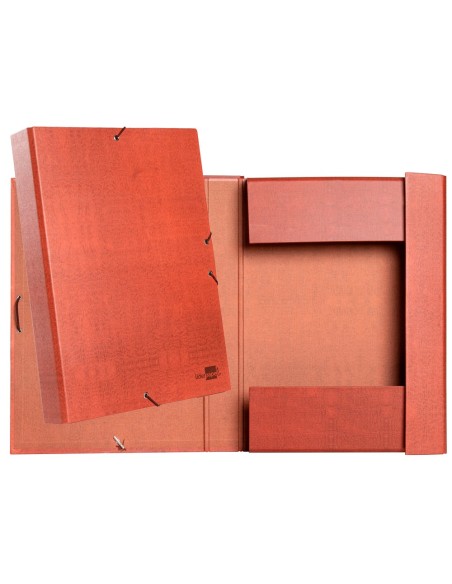 CI | Carpeta proyectos liderpapel folio lomo 30mm carton forrado cuero