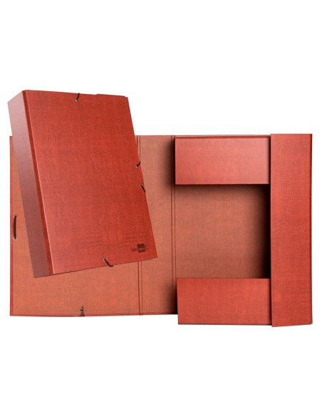 CI | Carpeta proyectos liderpapel folio lomo 70mm carton forrado cuero