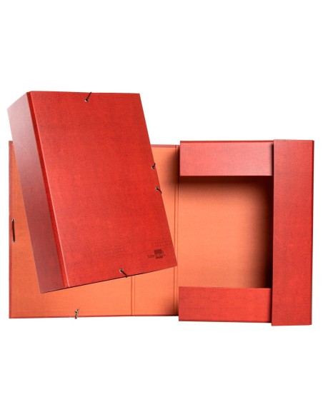 CI | Carpeta proyectos liderpapel folio lomo 90mm carton forrado cuero